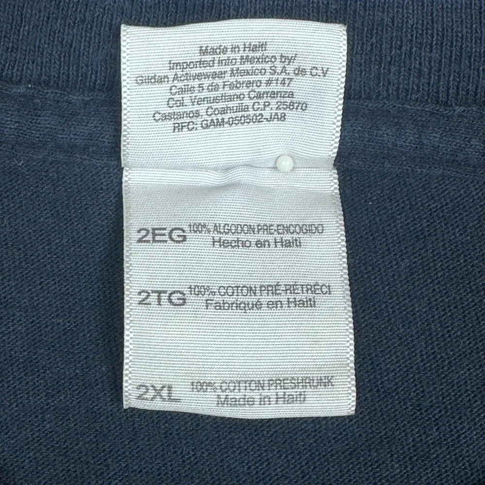 Gildan T-Shirt Mens 2XL Navy Blue 2010 Outlaw Drag‎ Racing Championship Graphic
